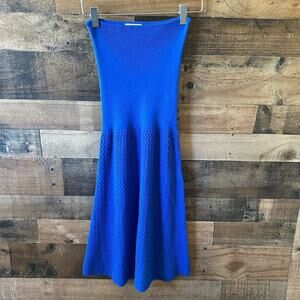 The Garment Copenhagen Blue Tanzania Pointelle Midi Skirt Knit Women's Size 6